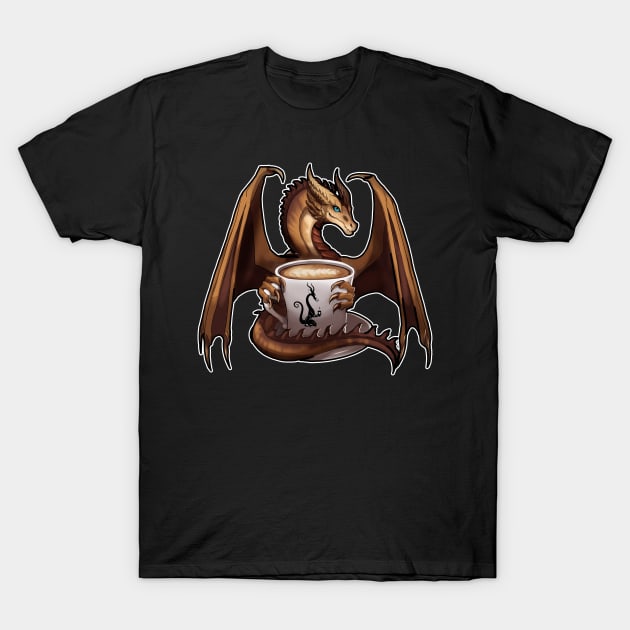 Coffee Dragon T-Shirt by M-HO design